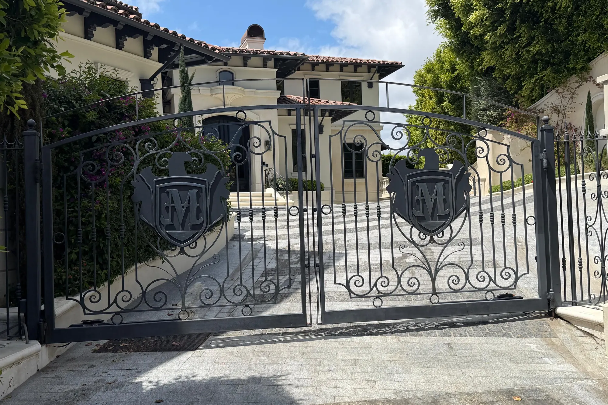 Safety photo-eyes installed either side of a new gate opening
